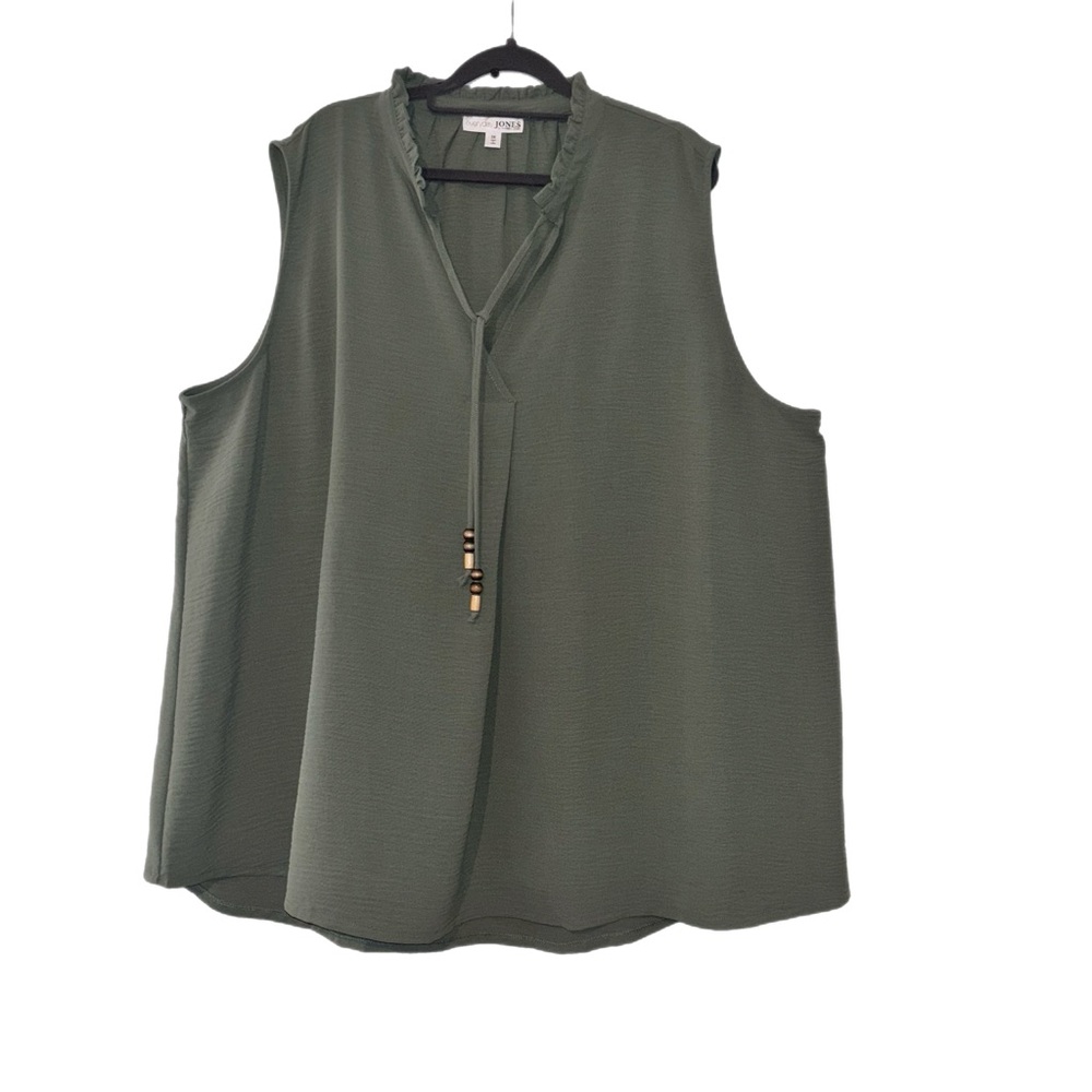 Madeline Jones Olive Sleeveless Blouse